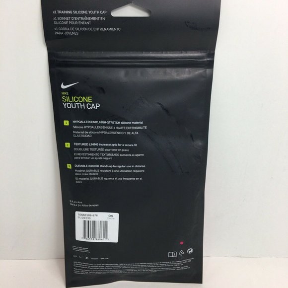 Nike Silicon Youth Cap Pink Training Swim Swimming Ages 8-14  Hot Pink Water New - Picture 2 of 12